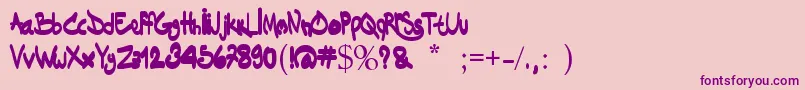 Шрифт Dakinizazi – фиолетовые шрифты на розовом фоне
