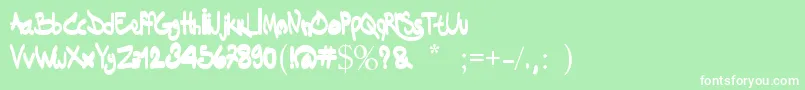 Dakinizazi Font – White Fonts on Green Background