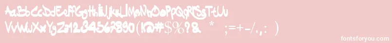 Dakinizazi Font – White Fonts on Pink Background
