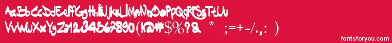 Dakinizazi Font – White Fonts on Red Background