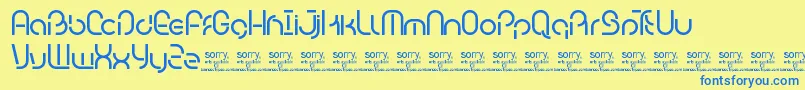 BambhoutTrial Font – Blue Fonts on Yellow Background