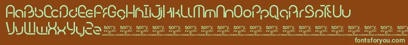 BambhoutTrial Font – Green Fonts on Brown Background