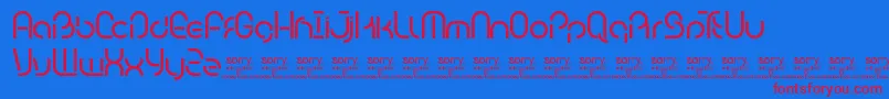 BambhoutTrial Font – Red Fonts on Blue Background