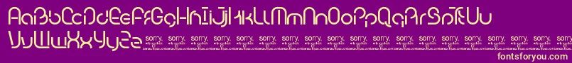 BambhoutTrial Font – Yellow Fonts on Purple Background