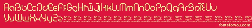 BambhoutTrial Font – Yellow Fonts on Red Background