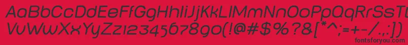 BabyMineplumpOblique Font – Black Fonts on Red Background