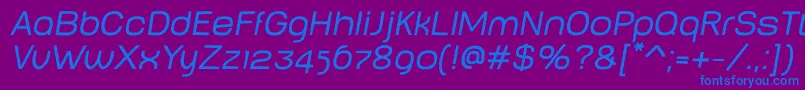 BabyMineplumpOblique Font – Blue Fonts on Purple Background