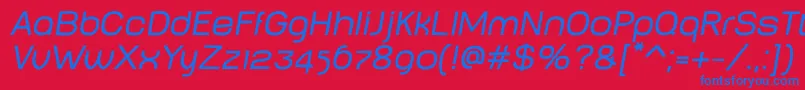 BabyMineplumpOblique Font – Blue Fonts on Red Background