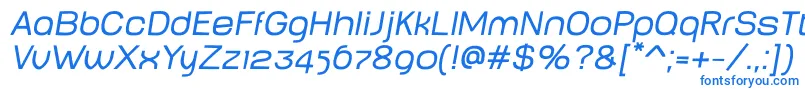 BabyMineplumpOblique Font – Blue Fonts on White Background