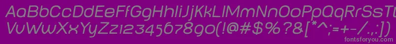 BabyMineplumpOblique Font – Gray Fonts on Purple Background