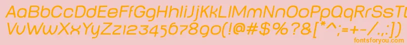 BabyMineplumpOblique Font – Orange Fonts on Pink Background