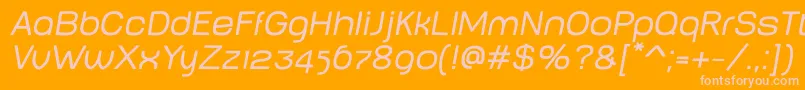 BabyMineplumpOblique Font – Pink Fonts on Orange Background