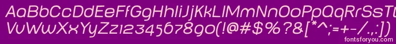 BabyMineplumpOblique Font – Pink Fonts on Purple Background