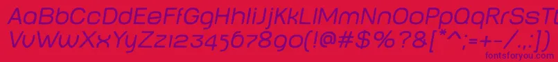 BabyMineplumpOblique Font – Purple Fonts on Red Background