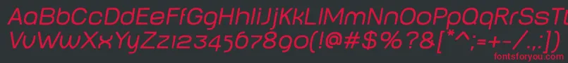 BabyMineplumpOblique Font – Red Fonts on Black Background