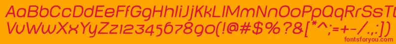 BabyMineplumpOblique Font – Red Fonts on Orange Background