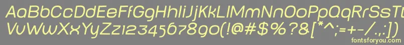 BabyMineplumpOblique Font – Yellow Fonts on Gray Background