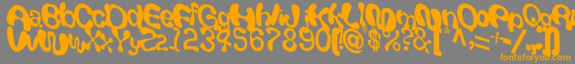 GiveRegularTtstd Font – Orange Fonts on Gray Background
