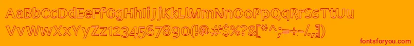 Electo-Schriftart – Rote Schriften auf orangefarbenem Hintergrund