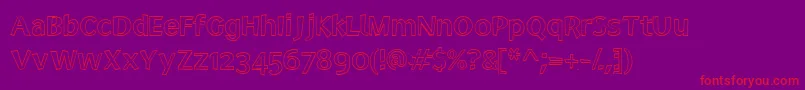 Electo Font – Red Fonts on Purple Background