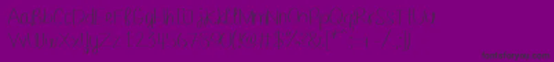 Barefootbluejeannight Font – Black Fonts on Purple Background