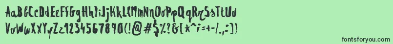 Regolith1 Font – Black Fonts on Green Background