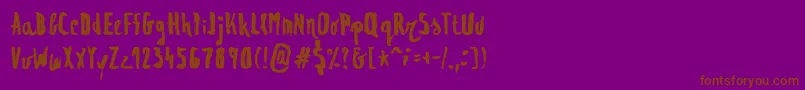 Regolith1 Font – Brown Fonts on Purple Background