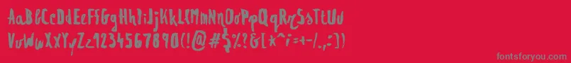 Regolith1 Font – Gray Fonts on Red Background