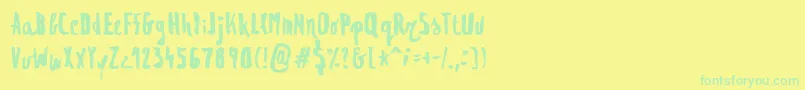 Regolith1 Font – Green Fonts on Yellow Background