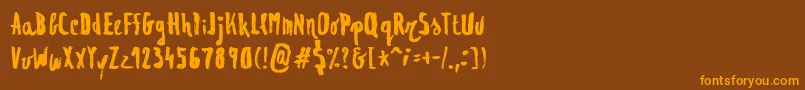 Regolith1 Font – Orange Fonts on Brown Background