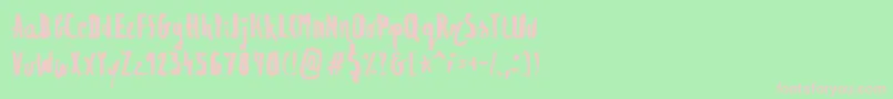 フォントRegolith1 – 緑の背景にピンクのフォント