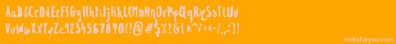 フォントRegolith1 – オレンジの背景にピンクのフォント