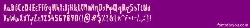 Regolith1 Font – Pink Fonts on Purple Background