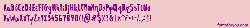 Regolith1 Font – Purple Fonts on Pink Background