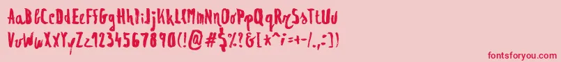 Regolith1 Font – Red Fonts on Pink Background