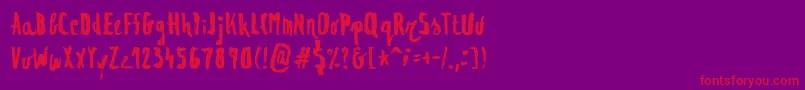 Regolith1 Font – Red Fonts on Purple Background