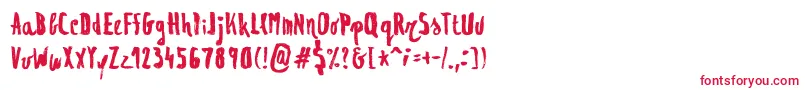 フォントRegolith1 – 白い背景に赤い文字