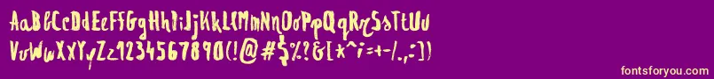 Regolith1 Font – Yellow Fonts on Purple Background