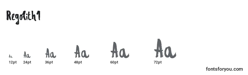 Größen der Schriftart Regolith1 (108278)