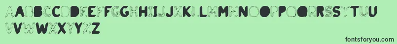 BrouhahaTwo Font – Black Fonts on Green Background