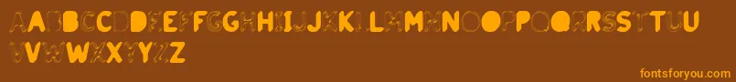 BrouhahaTwo Font – Orange Fonts on Brown Background