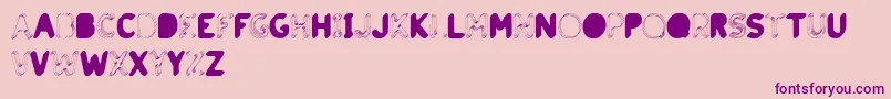 BrouhahaTwo Font – Purple Fonts on Pink Background