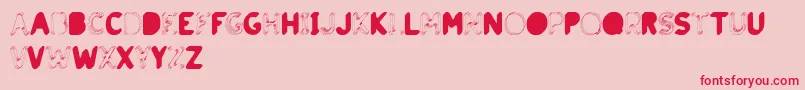 BrouhahaTwo Font – Red Fonts on Pink Background