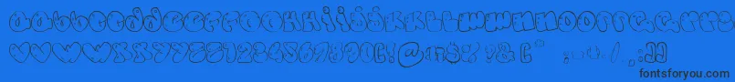 SomeBubbles-Schriftart – Schwarze Schriften auf blauem Hintergrund