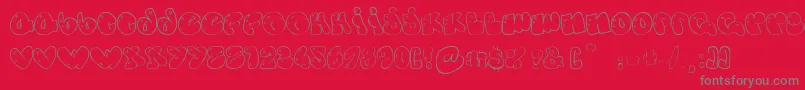 SomeBubbles Font – Gray Fonts on Red Background