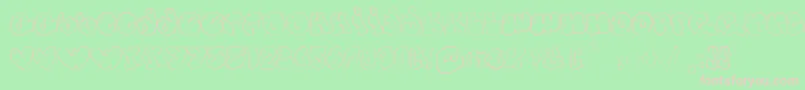 フォントSomeBubbles – 緑の背景にピンクのフォント