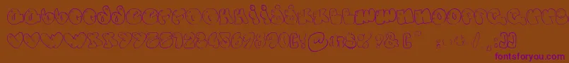 SomeBubbles Font – Purple Fonts on Brown Background