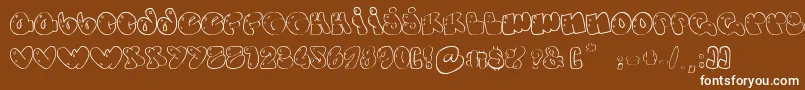 SomeBubbles Font – White Fonts on Brown Background