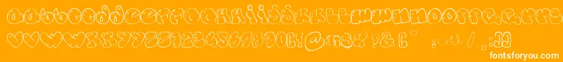 SomeBubbles Font – White Fonts on Orange Background