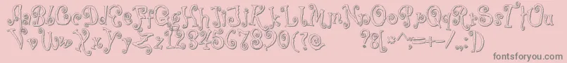 CoprsscriptShadow-Schriftart – Graue Schriften auf rosa Hintergrund